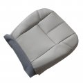 Secosautoparts Driver And Passenger Bottom Seat Covers Pvc Leather Gray Compatible With Chevy Silverado Tahoe Suburban