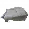 Secosautoparts Driver And Passenger Bottom Seat Covers Pvc Leather Gray Compatible With Chevy Silverado Tahoe Suburban