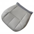 Secosautoparts Driver And Passenger Bottom Seat Covers Pvc Leather Gray Compatible With Chevy Silverado Tahoe Suburban