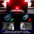 Trailer Hitch Lights Led Brake Tail Light 15 Leds Red Lens Cover For 2 In Receiver Truck Suv Ly039-1 With 4 Way Flat Pin