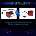 Trailer Hitch Lights Led Brake Tail Light 15 Leds Red Lens Cover For 2 In Receiver Truck Suv Ly039-1 With 4 Way Flat Pin