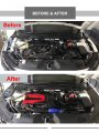 Jdm Red Black Type-r Style Engine Valve Cover Compatible With 2016-2020 10th Gen Honda Civic