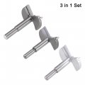 Uxcell Forstner Wood Boring Drill Bits 53mm 55mm 60mm Dia Hole Saw Carbide Alloy Steel Tip Round Shank Cutting For Hinge