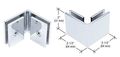 Crl Chrome Square Style 90 Degree Glass-to-glass Clamp 