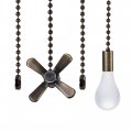 Glass Clear Pendant With 12 2 Inch Bronze Tone Pull Chain For Lighting Fan 1 Set 