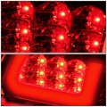 Auto Dynasty Chrome Housing Clear Lens C-shape Led Stripe Bar Brake Tail Lights Lamps Compatible With Dodge Ram 1500 2500 3500