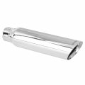 Tk7868c Stainless Steel Exhaust Tip Universal Fit For Truck 2 5 Inlet And 3 Outlet Angle Cut 16 In Length 
