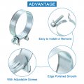 Uxcell 10pcs Mini Fuel Line Pipe Hose Clamp Clip Adjustable 28-30mm 1 -1 18 Injection Style Zinc Plated Tube Clamps
