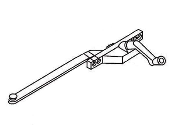 Casement Window Operator Right Hand Front Mount 9 5 In Long Arm Stainless Steel Roller Chestnut Bronze 36-434-8