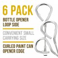 Tcp Global Metal Paint Can Bucket Bottle Lid Opener Tool Sturdy Stainless Design Pack Of 6
