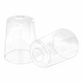 Anmire 2 Pack Clear Seeded Glass Shade Modern Light Fixture Replacement Globe Or Cover With 1-5 8-inch Fitter For Chandelier 