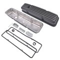 Geluoxi Short Valve Covers Replacement For Chevy Small Block 283 302 305 327 350 400 Engines 1958-1986 Black