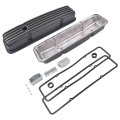 Geluoxi Short Valve Covers Replacement For Chevy Small Block 283 302 305 327 350 400 Engines 1958-1986 Black