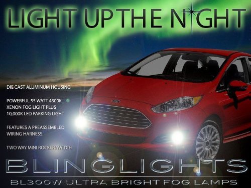 Blinglights Bl300w-100 2014 2015 Ford Fiesta Xenon Halogen Fog Lamps Driving Lights Kit Hatch Sedan