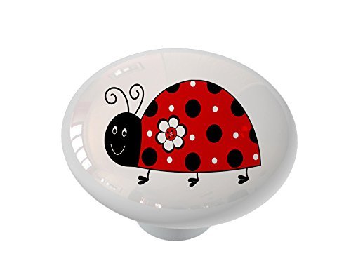 Gotham Decor Happy Ladybug Ceramic Drawer Knob