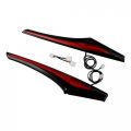 Tcmt Saddlebags Accent Swoop Led Red Lights Fit For Honda 1800 Gl1800 12-17 15 F6b