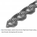 Uxcell Spiral Flute Taps 12-28 Unf 2b High Speed Steel Hss Uncoated Machine Thread Milling Threading Screw Tap 3 Flutes Tapping