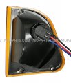 Niuparts 4 Pieces Combo- Headlight Bezel Chrome With Turn Signal Corner Lamp Driver Passenger Side Fit Kenworth T300 T330 Truck