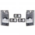 Ocpty Cab Marker Light 5pcs Smoke Covers Top Roof Running Assembly Waterproof 12v T10 White Led Bulbsfit For 2003-2009 Hummer