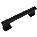 Cosmas 5 Pack 702fb Flat Black Contemporary Cabinet Hardware Handle Pull 5 Inch 128mm Hole Centers 