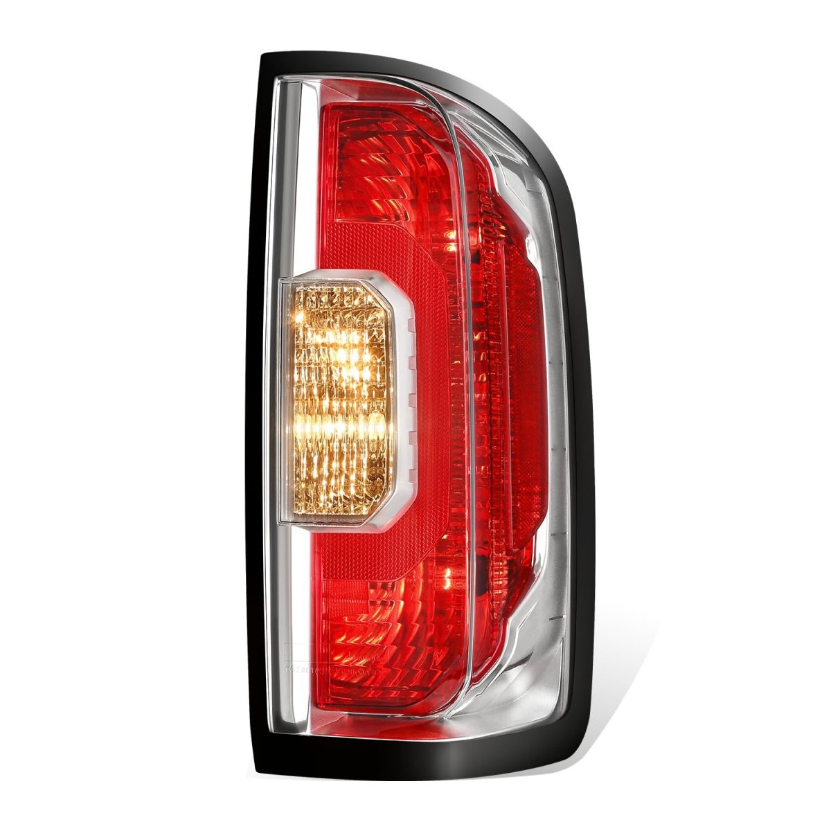 Auto Dynasty Tail Lights Assembly Rear Lamps For 2015-2022 Gmc Canyon Passenger Right Side Chrome Housing Red Clear Lens