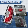 Auto Dynasty Tail Lights Assembly Rear Lamps For 2015-2022 Gmc Canyon Passenger Right Side Chrome Housing Red Clear Lens