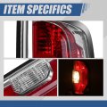 Auto Dynasty Tail Lights Assembly Rear Lamps For 2015-2022 Gmc Canyon Passenger Right Side Chrome Housing Red Clear Lens