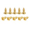 Brass Wood Screws M2 5x6mm Phillips Flat Head Self Tapping Connector For Door Hinges Wooden Furniture Home Appliances 25pcs 