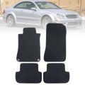 Floor Mats For Mercedes Benz W209 Clk Class 2003 2009 4 Piece Set Black Velour And Plastic Interior Carpets Front Rear Row