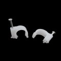 New Lon0167 200pcs 12mm Diameter Plastic Wall Insert Circle Cable Mount Nail Clips White 200 Sta Cke Durchmesser Kunststoff