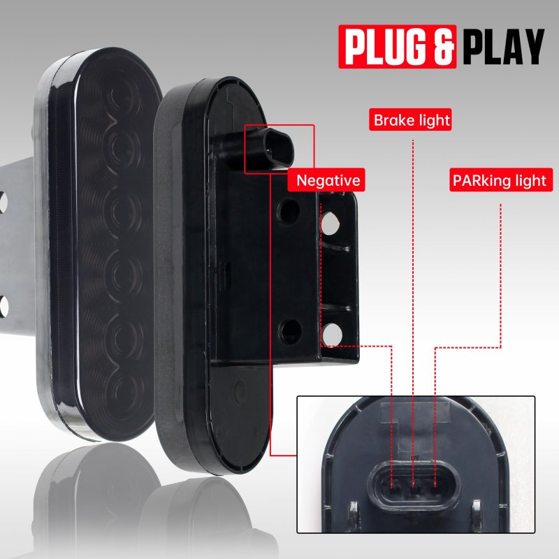 Cpowace 2pcs Led Tail Lights For 2016-2023 Can-am Defender Defender Max Hd5 Hd8 Hd10 Accessories Utv Smoked Black Parking Brake