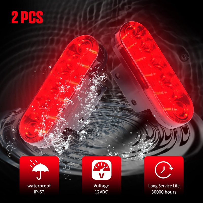 Cpowace 2pcs Led Tail Lights For 2016-2023 Can-am Defender Defender Max Hd5 Hd8 Hd10 Accessories Utv Smoked Black Parking Brake