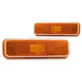 Front Side Marker Lights Assembly Pair For 1984 1989 Dodge D100 Amber Lens Ch2550101 