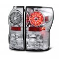 Premium Led Tail Light Lamp Assembly For 2007-2013 Toyota Tundra Pickup Truck Chrome Housing Driver And Passenger Side 