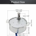 Bettomshin 1pcs Synchronous Motor Ac 110v 8-10rpm Turntable Cw Direction 4w Tyc-50 Single Flat Shaft