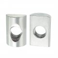 Uxcell Half Round Roll-in Nut M8 Threaded For 4040 Series Aluminum Extrusions Profile Pack Of 5