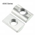 Uxcell Half Round Roll-in Nut M8 Threaded For 4040 Series Aluminum Extrusions Profile Pack Of 5