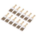 12pcs 3 Paint Brushes 8 7 Long Angle Brush Pet Synthetic Bristle With Wood Handle No Chip Paintbrush Painting Tool For Latex 