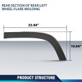 Rear Left Fender Flare Wheel Molding Trim For Jeep Cherokee 2019 2021 Black Polypropylene Part Number 68316003ad 68316007ab Not