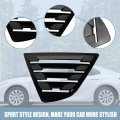 2pcs Glossy Black Rear Side Window Louvers Air Vent Scoop Shades Cover Blinds For Toyota Camry 2018 2019 2020 2021 Abs Material