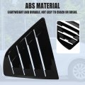2pcs Glossy Black Rear Side Window Louvers Air Vent Scoop Shades Cover Blinds For Toyota Camry 2018 2019 2020 2021 Abs Material