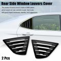 X Autohaux 2pcs Glossy Black Rear Side Window Louvers Air Vent Scoop Shades Cover Blinds For Toyota Camry 2018 2019 2020 2021