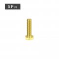 Uxcell Brass Hex Bolts M10x40mm 5pcs Fully Thread Grade 4 8 Solid Hexagon Head Bolt Machine Screws For Machinery