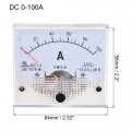 Uxcell Analog Current Panel Meter Dc 0-100a 85c1 With 75mv Shunt For Circuit Testing Ampere Tester Gauge 1 Set