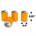 Musky Fishing 5 Valve Stem Caps For Tire Rim Wheel Aluminum Yellow