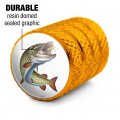 Musky Fishing 5 Valve Stem Caps For Tire Rim Wheel Aluminum Yellow