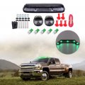 Ocpty Cab Marker Light 3pcs Clear Top Roof Running Assembly T10 Green Bulbs 1 Set Wiring Pack Switch Fit For 2002-2006 Chevy