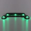 Ocpty Cab Marker Light 3pcs Clear Top Roof Running Assembly T10 Green Bulbs 1 Set Wiring Pack Switch Fit For 2002-2006 Chevy
