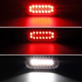 Partsam 2pcs 6-1 2 Oval Led Trailer Tail Lights 23 Flange Mount Waterproof Combo Red Stop Brake Running Taillights White Back