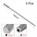 Uxcell 5 Pcs T Magnetic Torx Screwdriver Bits 1 4 Inch Hex Shank 5 9-inch Length S2 Security Tamper Proof Screw Driver Kit